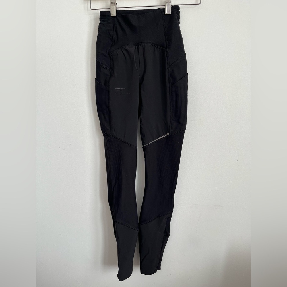 Lululemon SenseKnit Composite High-Rise Running Tight 28" - Black - US 0